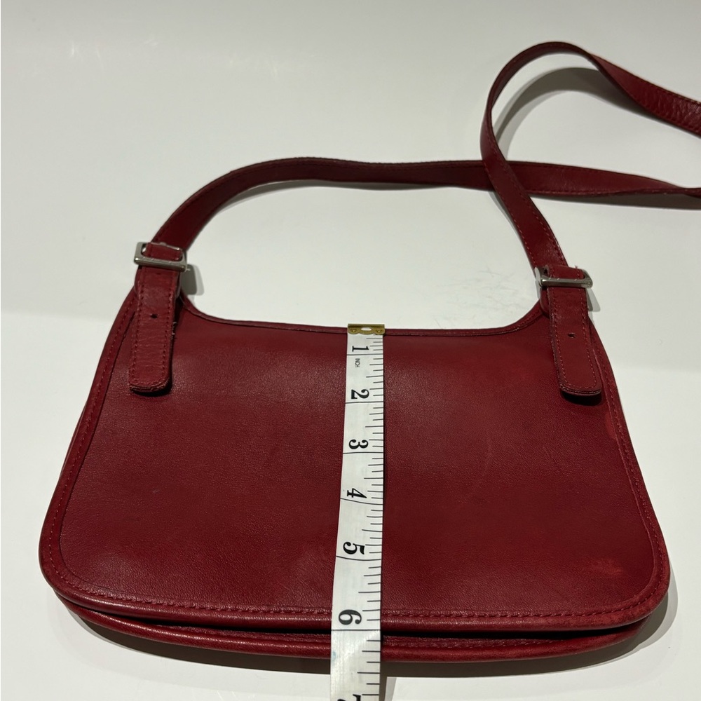 Rare Vintage Coach Red “Hippie Flap” Leather Bag - Picture 16 of 16